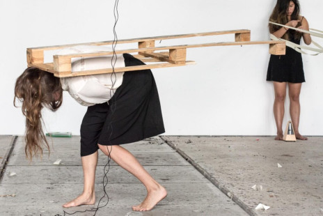 Laryssa Bauge, An Malv, Exploring Don Quixote - Atelier Orbit 24 und Kunstverein Familie Montez, Frankfurt am Main, 2019, Photographer Jürgen Fritz