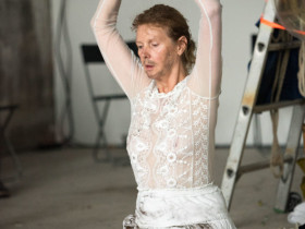 9 hour performance, Concept and preparation Jürgen Fritz, artists: Larysa Bauge, Netherlands; Andriy Helytovych, Ukraine; Ira Kharlamova, Ukraine; Helena Tochka Kushnir, Nomad; Florence Lam Hong, Kong; Aurelia Lohmann, Germany; Thomas Reul, Germany; Petra Strahovnik, Netherlands; Van-Lam Trinh, Germany; Jacqueline van de Geer, Canada; Eva Weingärtner, Germany;