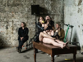 9 -hours performance, Frankfurt am Main, 2021
Artists: Ira Kharlamova, Ukraine; Florence Lam, Hong Kong; Stefan Mießeler, Germany; Petra Strahovnik, Holland; Van-Lam Trinh, Germany; Nataša Zupan, Slowenia; Burçak Konukman, Turkey;
