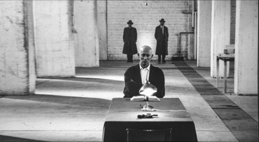 Zygmunt Piotrowski, Jürgen Fritz, Norbert Klassen, Das Brakteaten. Stück, Black Market International, documenta 8, 1987, Kassel, Photographer Thomas Rosentahl