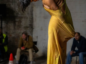 9 -hours performance, Frankfurt am Main, 2021
Artists: Ira Kharlamova, Ukraine; Florence Lam, Hong Kong; Stefan Mießeler, Germany; Petra Strahovnik, Holland; Van-Lam Trinh, Germany; Nataša Zupan, Slowenia; Burçak Konukman, Turkey;